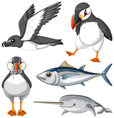 Sticker - Set of animal cartoon