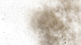 Fototapeta  - flying debris, pebbles with dust, isolated on a transparent background
