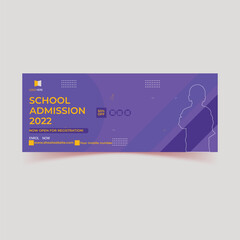 Wall Mural - 2023 ‍School Admission Banner vector Design, cover vector for your business, college add banner vector or other any site design