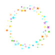 © Сашка Шаргаева - Rainbow Festive Confetti. Carnival Star Falling.