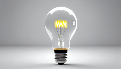 Wall Mural - Light bulb on background