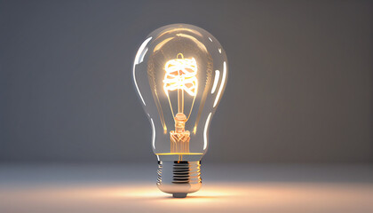 Light bulb on background