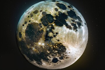 Wall Mural - the full moon as a background. generative ai