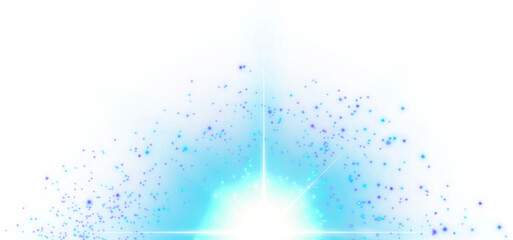 Canvas Print - blue glitter border effect