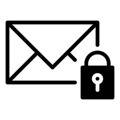 Wall Mural - mail encryption icon