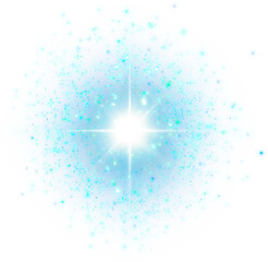 Canvas Print - beautiful blue starlight effect with glitter