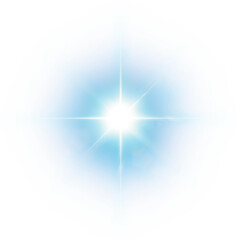 Wall Mural - abstract blue star effect