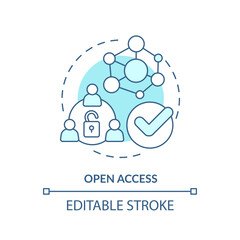 Wall Mural - open access turquoise concept icon. free membership in program. dao characteristic abstract idea thi