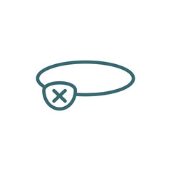 eye patch icon. thin line eye patch icon from beauty and elegance collection. outline vector isolate