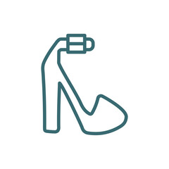 Poster - platform sandals icon. Thin line platform sandals icon from clothes and outfit collection. Outline vector isolated on white background. Editable platform sandals symbol can be used web and mobile