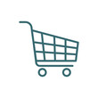 © Abstract - shopping cart icon. Thin line shopping cart icon from education and science collection. Outline vector isolated on white background. Editable shopping cart symbol can be used web and mobile