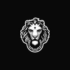 Sticker - lion logo design vector template