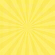 © Adpragus - Abstract explosion background in gradient yellow color with spots texture. Glare effect. Sunlight sparkle pattern. Radial rays vector illustration. Narrow beam. For backgrounds, posters or banners.