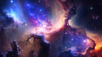 Wall Mural - Beautiful nebula 4K