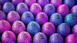 © RocknRoller Studios - Easter Background with Neatly arranged Eggs.