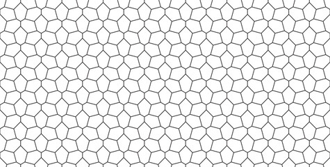 vector seamless floor pavement tessellation. pentagon grid shape texture. digital wallpaper idea.