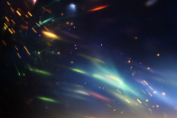 Blurred refraction light, bokeh or organic flare overlay effect