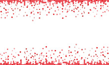 Falling Red Square Particles Frame Background