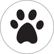 Black vectorized animal footprint icon, ideal for instagram highlights stories.