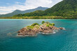 Small reef island in the tropical Daintree National Park
