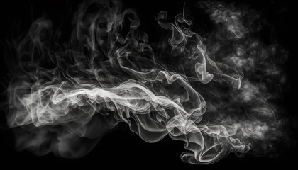 Fog and mist effect on black background. Smoke texture.