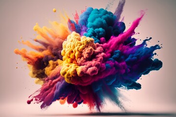 color explosion on white background 2