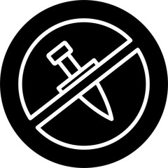 Sticker - No Knife Icon