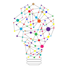 Data in the form of a light bulb