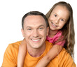 © BillionPhotos.com - Portrait of a Father with Young Daughter on his Back