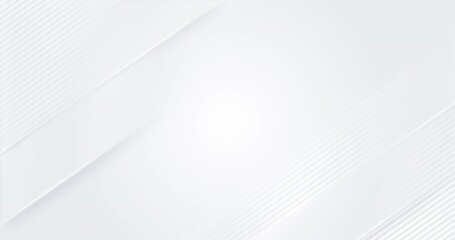 Wall Mural - 4k elegant light grey white seamless looping background. diagonal stripes animation. geometric moder