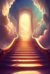 stairway to heaven, gates of heaven. Generative ai