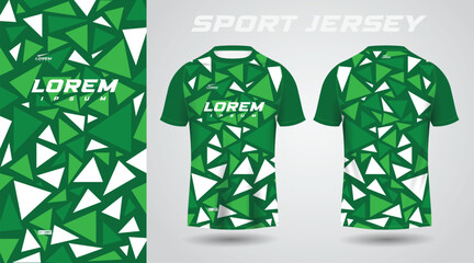 green shirt soccer football sport jersey template design mockup