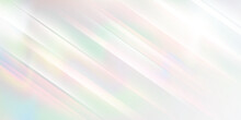 Rainbow Light Line Prism Effect, Transparent Background. Hologram Reflection, Crystal Flare Leak Shadow Overlay. Vector Illustration Of Abstract Blurred Iridescent Light Backdrop