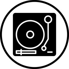 Wall Mural - Vector Design Turntable Icon Style