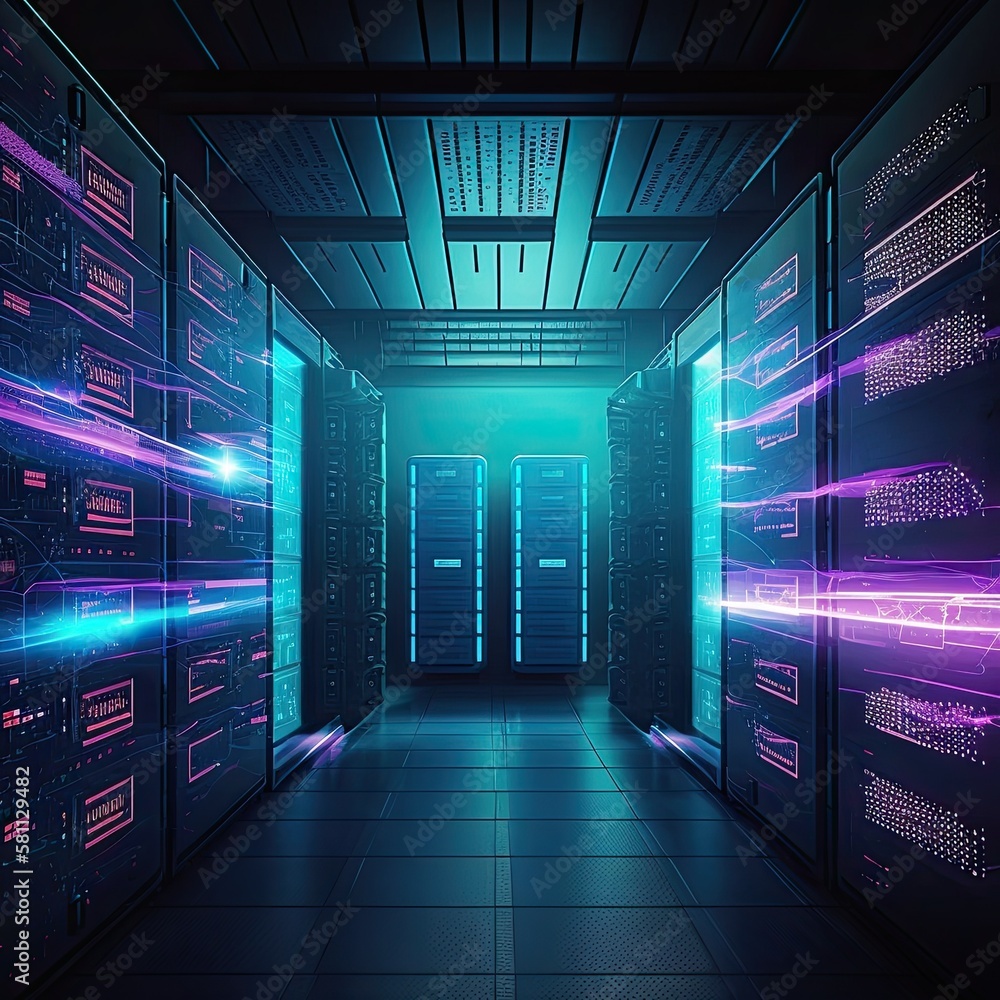 Cloud storage big data centre for storing backup files and security at ...