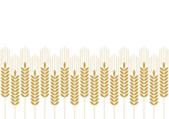 Wall Mural - Wheat pattern wallpaper. Oat symbol. Rice sign. Rice pattern wallpaper.