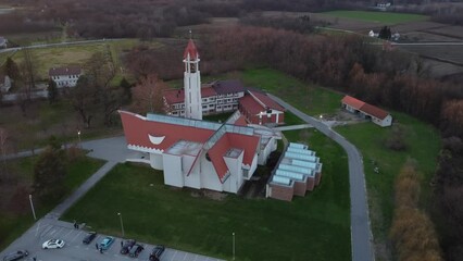 Wall Mural - Aerial view of Dubrave monastery