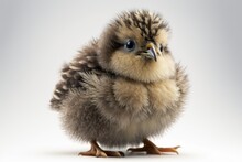 Unleash The Hype With High-Quality Unreal Engine 5 Photography Of A Cute Chick On White Background With Attention To Detail And Ultra-Wide Angle! , Generative Ai