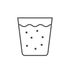 Glass of water line icon