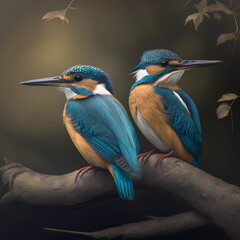 Poster - King Fisher Habitats. Generative AI