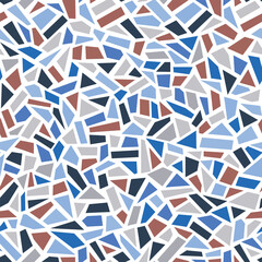 Seamless vector pattern. Trendy clay broken vessel mosaic, tiles