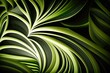 Abstract organic green lines and circels as wallpaper background illustration (Generative AI)