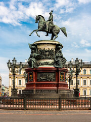 Tzar Nicholas I monument on St. Isaac's square, Saint Petersburg, Russia