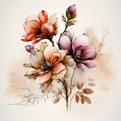 water colour floral background