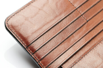 Poster - Edge of brown leather wallet