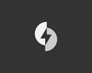 Wall Mural - lightning logo. universal charge flash sign. creative thunder icon. vector illustration.