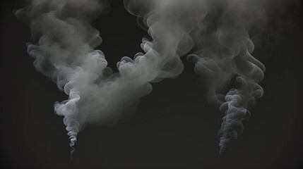 Wall Mural - 煙　スモーク　アニメ調　イラスト調　黒バック　霧　イメージ　暗い
Smoke, anime style, illustration style, black background, fog, image, dark