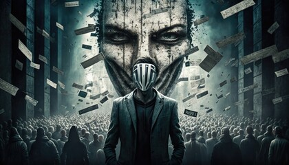 Wall Mural - a digital revolution of hacktivism and an online uprising against the corporate greed of the world. 