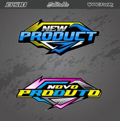 Wall Mural - Racing sticker concept full color