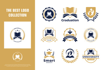 Wall Mural - collection of education college logo design emblem concept